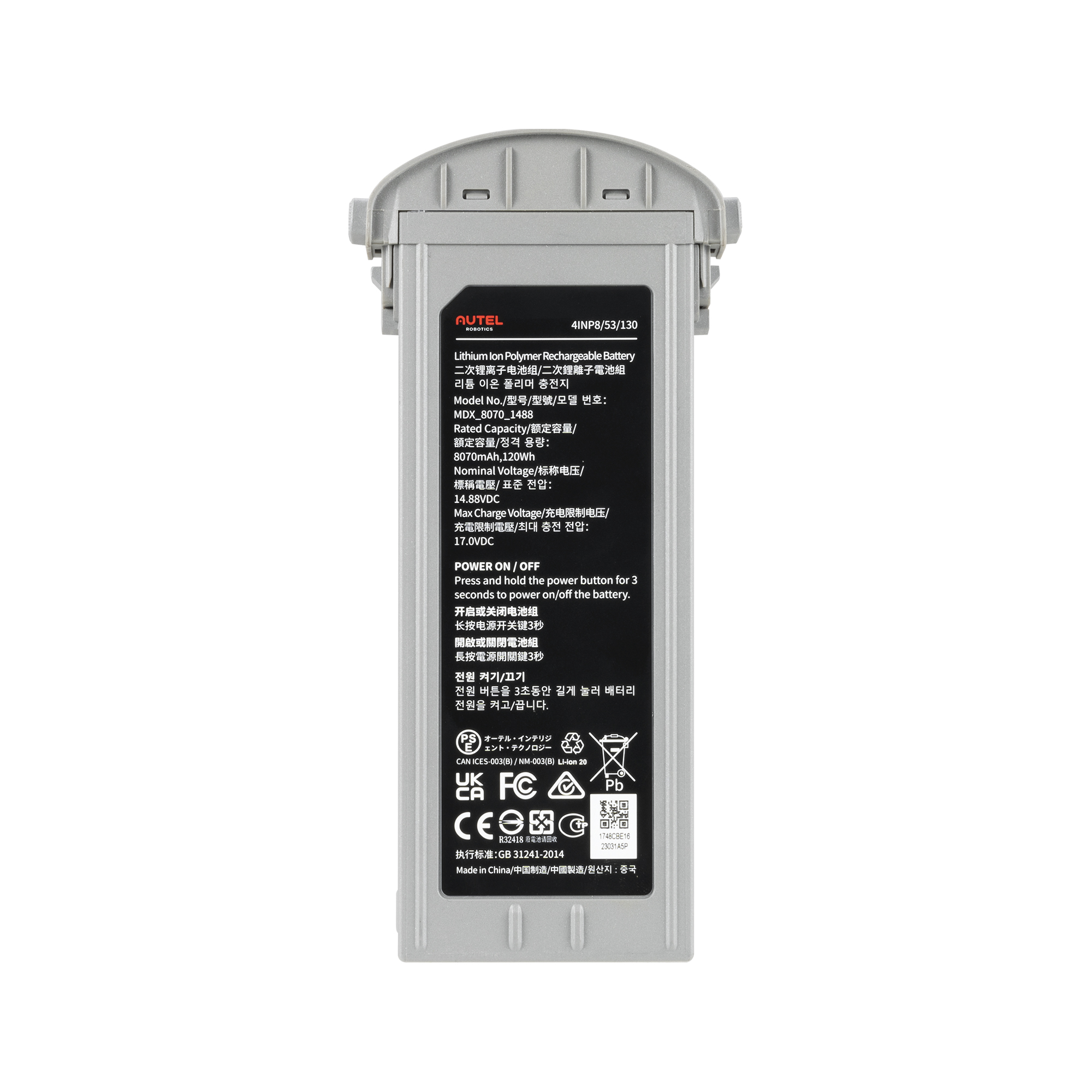 Autel EVO Max - Akku (9248mAh / 136 Wh / 4S 14.76V) – Bild 12 von 22