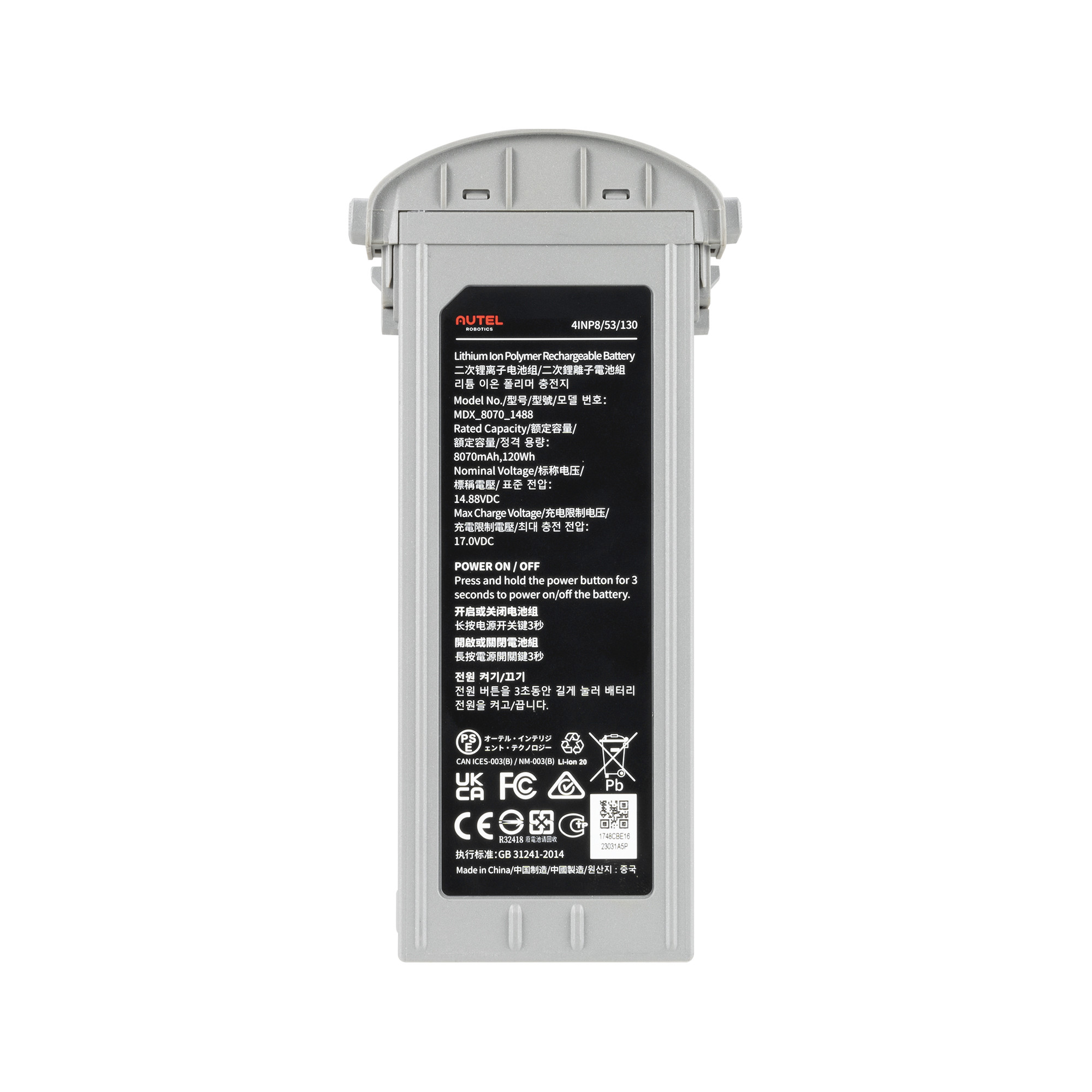 Autel EVO Max - Akku (9248mAh / 136 Wh / 4S 14.76V) – Bild 22 von 22